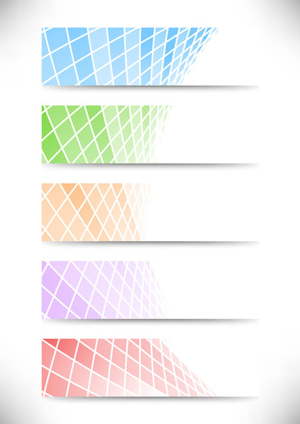 Halftone communicational headers or cards collection - Wektor, obraz