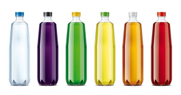 Flaschen für Wasser, Saft, Limonade und andere Getränke - Foto, Bild