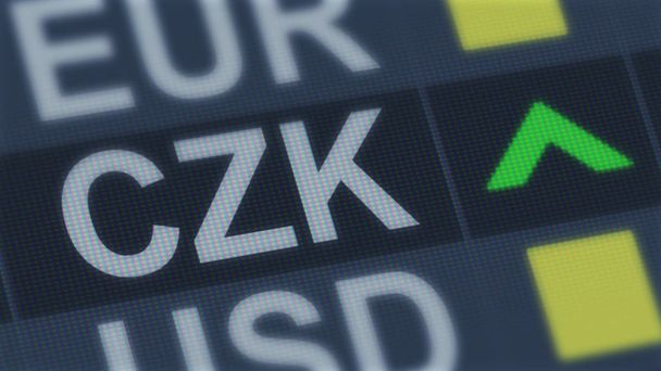 Czech koruna rise, world exchange market, currency rate fluctuating, finance - Photo, Image