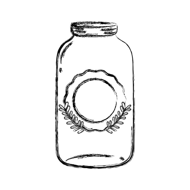 гранж длинный каменщик стекло с наклейкой и векторной векторной иллюстрацией ветвей
 - Вектор,изображение