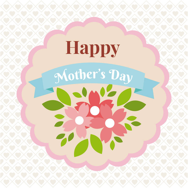 glücklich Mütter Tag Karte Symbol Vektor Illustration Grafik-Design - Vektor, Bild