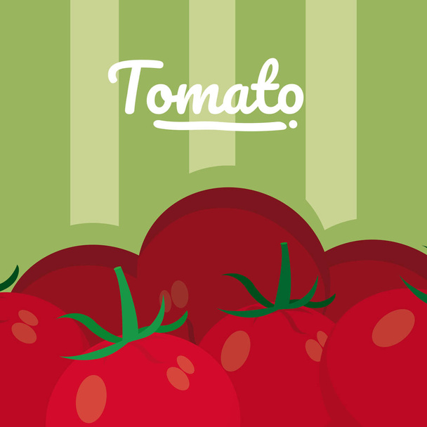 Projekt graficzny ilustracja wektor kreskówka czerwone pomidory - Wektor, obraz