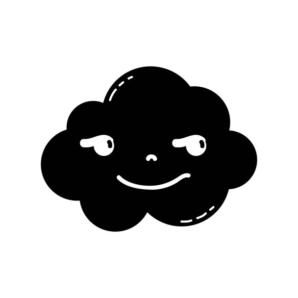 контур изгоя и милое облако Кавайи вектор погоды иллюстрация
 - Вектор,изображение