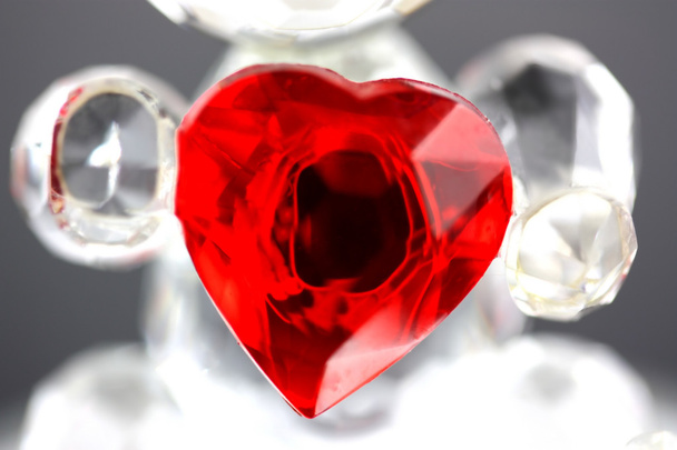 Красное стекло любви сердце
 - Фото, изображение