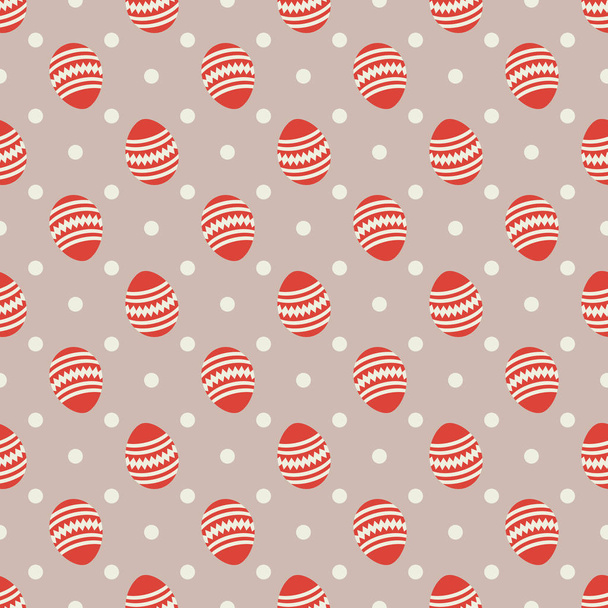 Vector seamless pattern with Easter eggs. Happy Easter. Festive background. Design for banner, poster or print. - Vektor, obrázek