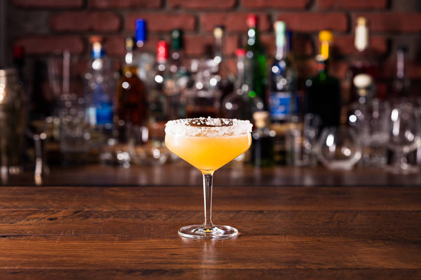 Refreshing Orange Sidecar Cocktail on a Bar - Φωτογραφία, εικόνα