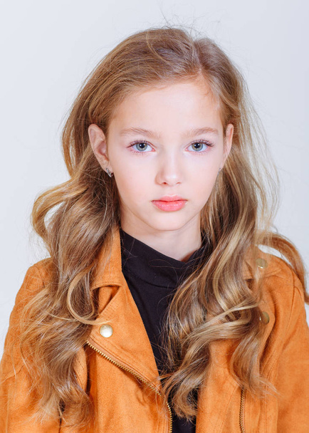 portrait of little model girl in studio - Fotografie, Obrázek