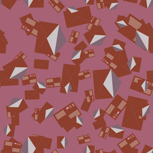 Borítékok varrat nélküli mintát, vektoros illusztráció  - Vektor, kép