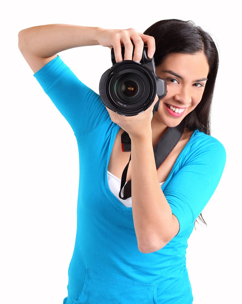 Female Photographer Shooting You - Foto, afbeelding