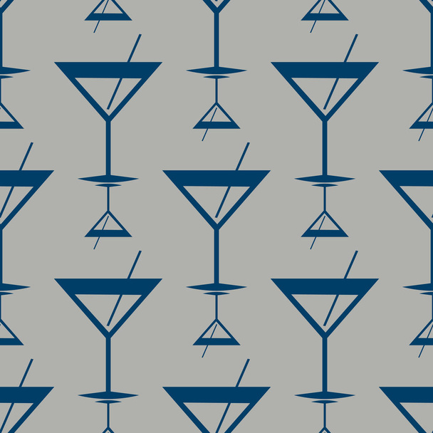 Tropical cocktails pattern, colorful seamless vector illustration - Vetor, Imagem