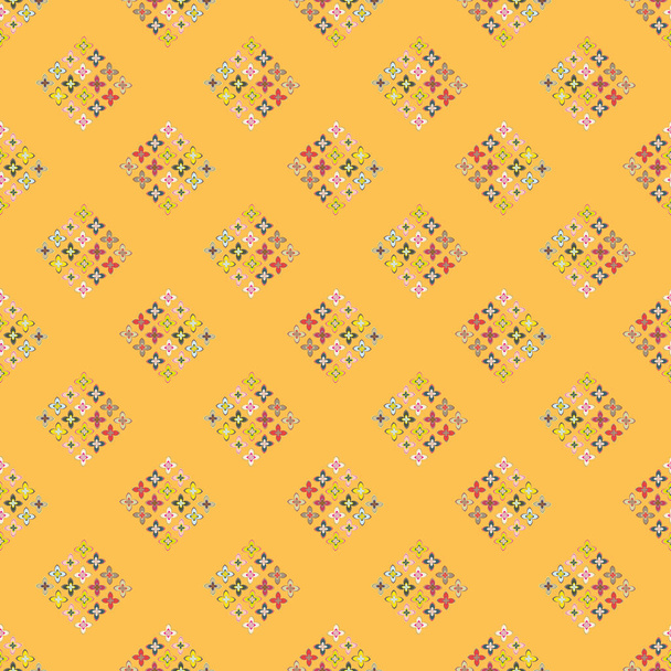  abstract floral  geometric seamless pattern for background - Vector, Image