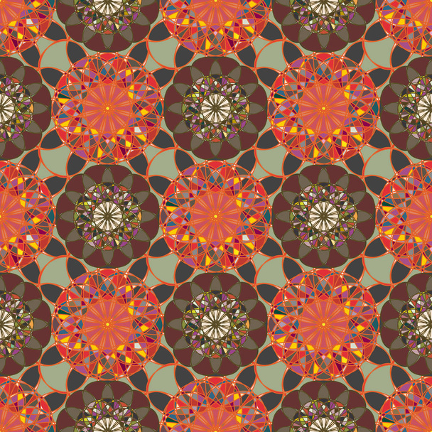 Abstract colorful kaleidoscopic mosaic mandala background - Вектор, зображення