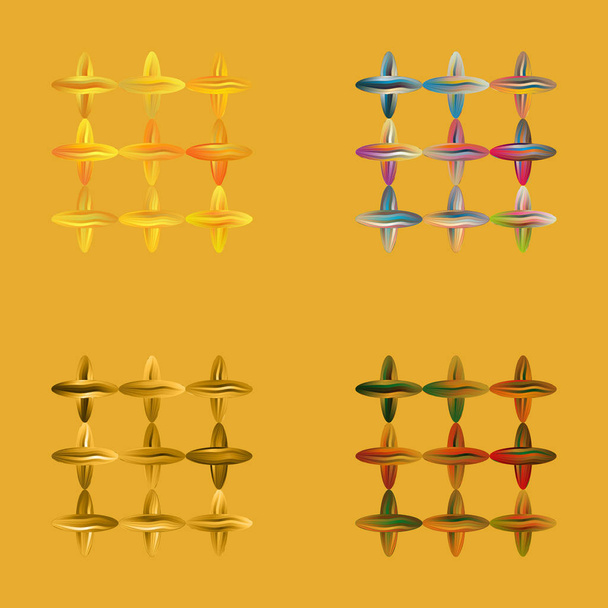 Hilos de colores cruces, ilustración de vectores para el fondo
 - Vector, imagen