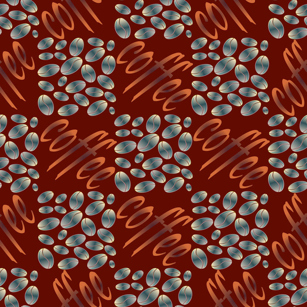 granos de café patrón sin costura, vector de fondo
 - Vector, Imagen