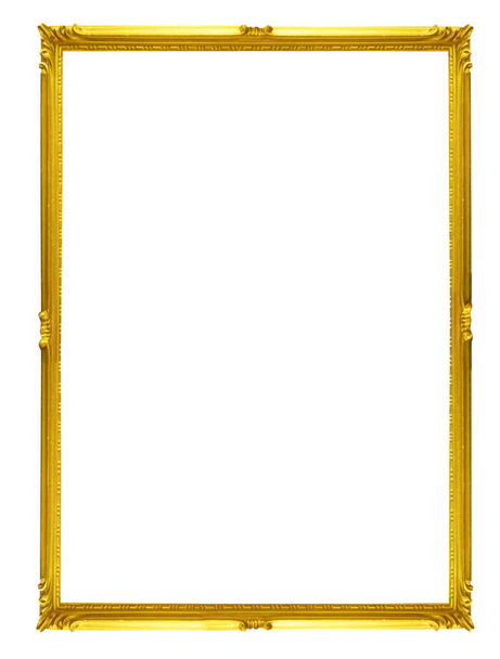 Cadre photo en or. Isolé sur fond blanc
 - Photo, image