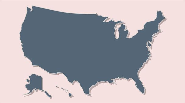 Carte abstraite plate et colorée des USA
. - Photo, image