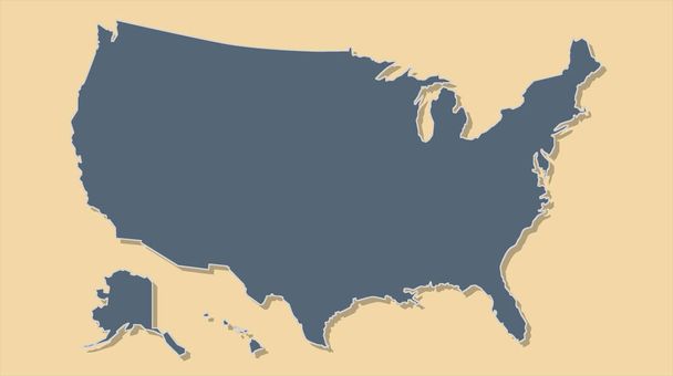 Анотація плоскі барвисті США карта. - Фото, зображення
