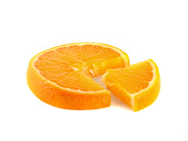 Pie chart of sliced orange. Business concept. - Foto, Imagem