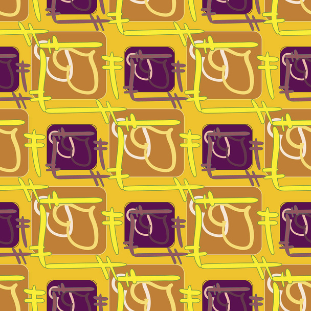 Abstract hearts doodle seamless pattern for background - Vettoriali, immagini