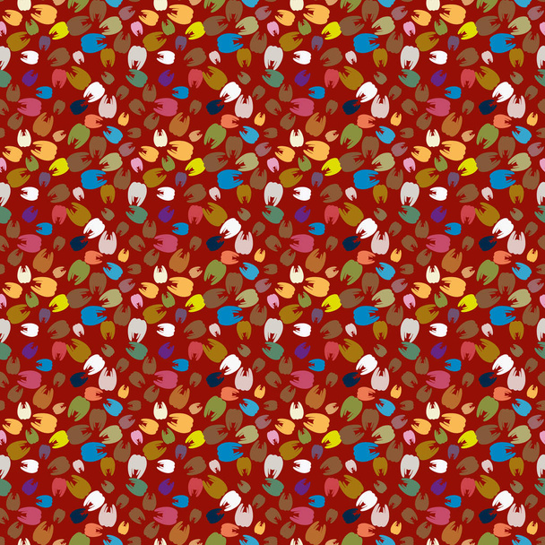 Multicolor tooth bright seamless pattern for background. - Vector, Image