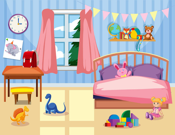 Une chambre d'enfants illustration intérieure
 - Vecteur, image