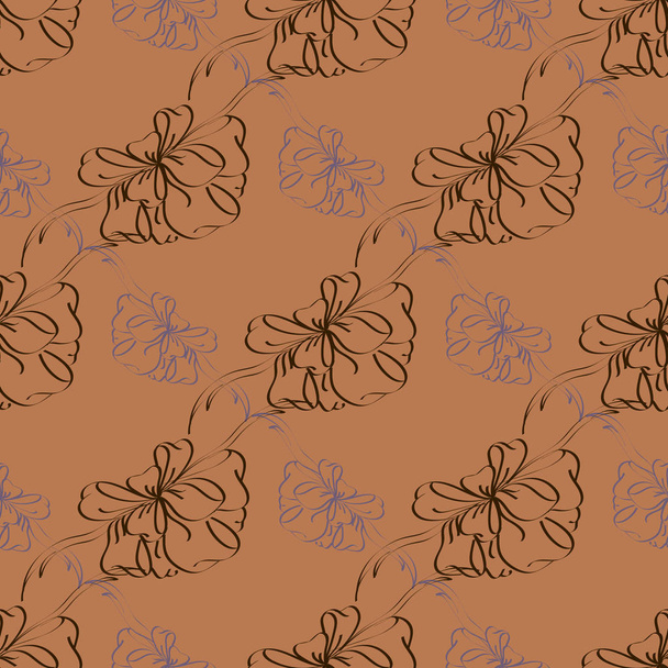 Colored bows and ribbons seamless patterned background. - Vector, imagen