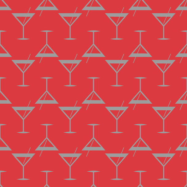 Tropical cocktails pattern, colorful seamless vector illustration - Vektor, obrázek
