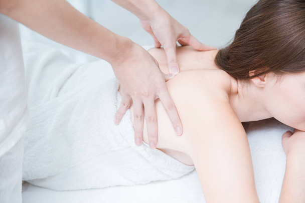 women back pain massage in spa - Photo, Image