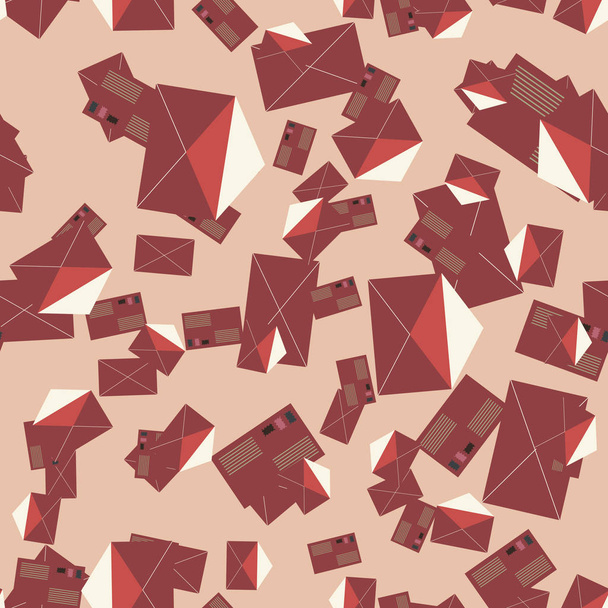 Borítékok varrat nélküli mintát, vektoros illusztráció  - Vektor, kép
