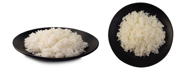 Rice in a bowl isolated on white background.  - Photo, Image