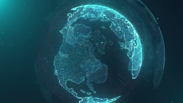 Dünya harita parçacıklar Hd - Video, Çekim