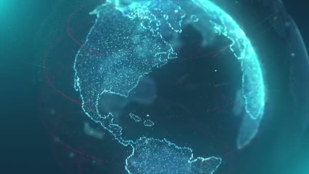 Weltkarte Teilchen hd - Filmmaterial, Video