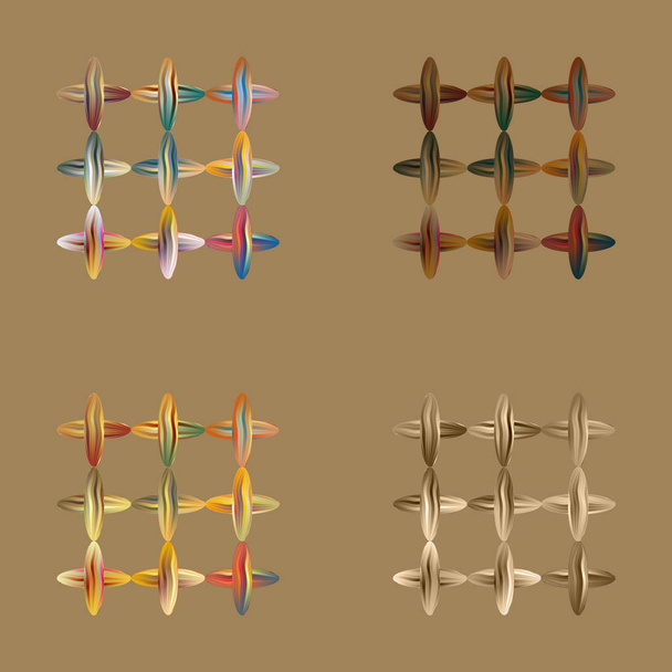 Hilos de colores cruces, ilustración de vectores para el fondo
 - Vector, Imagen