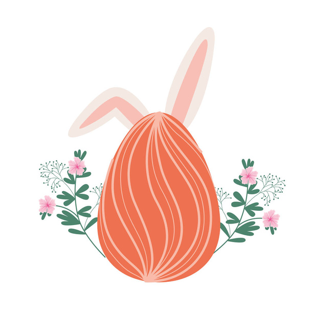 uovo di Pasqua con orecchie di coniglio icona isolata
 - Vettoriali, immagini