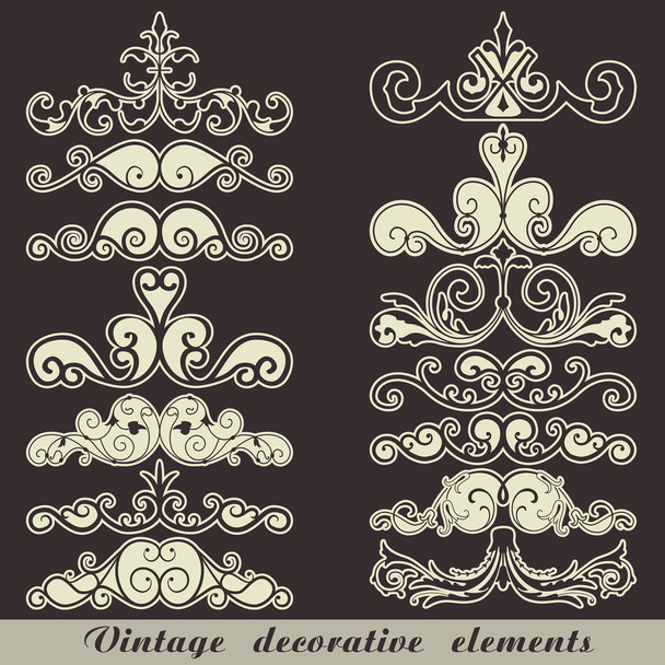 Vintage decorative elements, vector illustration - Vektor, kép