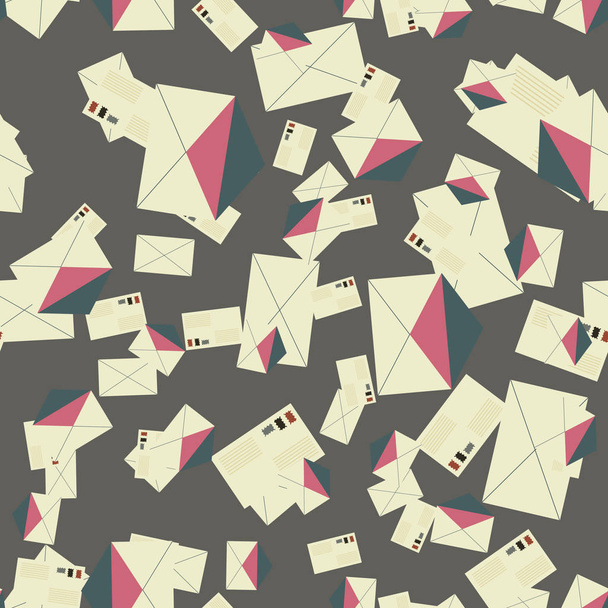 envelopes seamless pattern, vector illustration  - Wektor, obraz