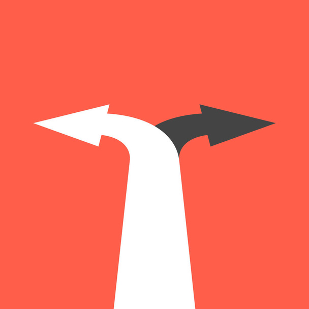 Choosing way concept, arrows sign. - Vector, Image