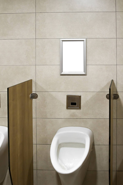 empty public toilet interior view - Photo, Image
