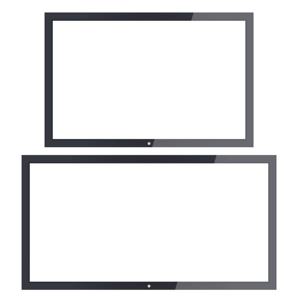 Lege tv frame transparantie scherm. LCD-scherm. Digitaal Tv-paneel - Vector, afbeelding