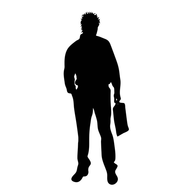 Vektor-Silhouette eines Geschäftsmannes auf weißem Hintergrund. - Vektor, Bild