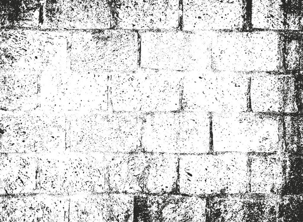 Distressed Overlay Textur der alten Backsteinmauer, Grunge-Hintergrund. abstrakte Halbtonvektorillustration. - Vektor, Bild