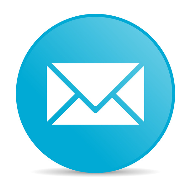 mail blue circle web glossy icon - Foto, afbeelding