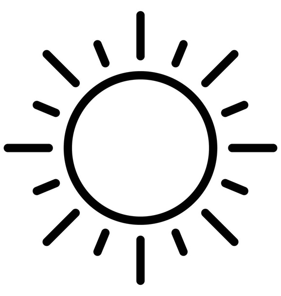 Fényes nap vektor ikon, melyik tud könnyen módosított és szerkesztése - Vektor, kép