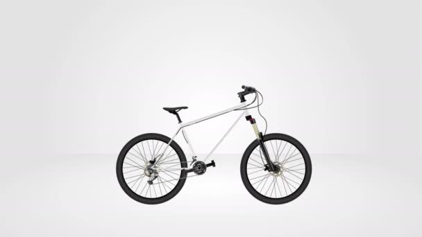 МТБ гірський велосипед анімації безшовні циклічного відтворення, 3d-рендерінг - Кадри, відео