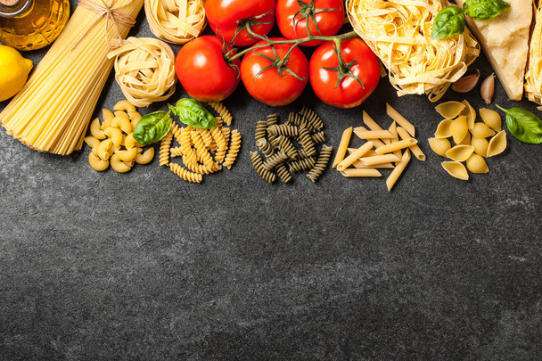 Italian cuisine concept. Food ingredients for cooking - Photo, image