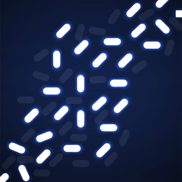 Abstracte achtergrond van lichte deeltjes in vorm pillen. Medische patroon - Vector, afbeelding