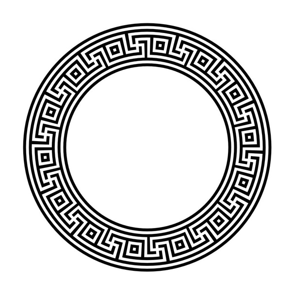 Moldura redonda decorativa. Vetor abstrato ornamentd geométrico. Ilustração vetorial
. - Vetor, Imagem