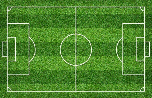 Campo de futebol ou campo de futebol para fundo. Quadra de gramado verde para criar jogo de esporte
. - Foto, Imagem