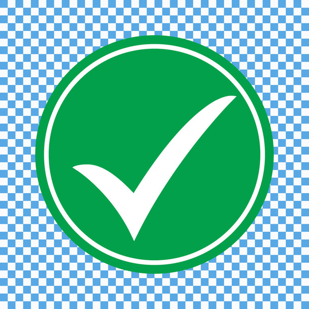 Icono de lista de verificación verde, vector de icono de marca de chec
 - Vector, Imagen
