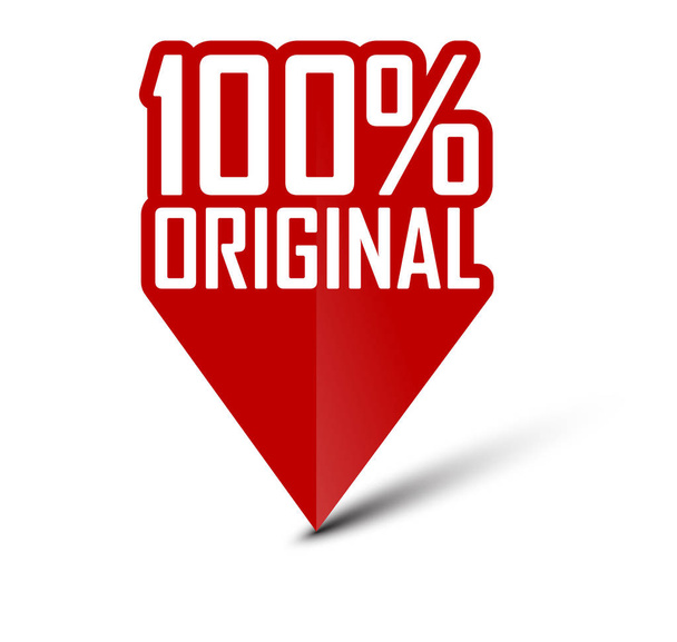 красный векторный баннер 100% оригинальный
 - Вектор,изображение